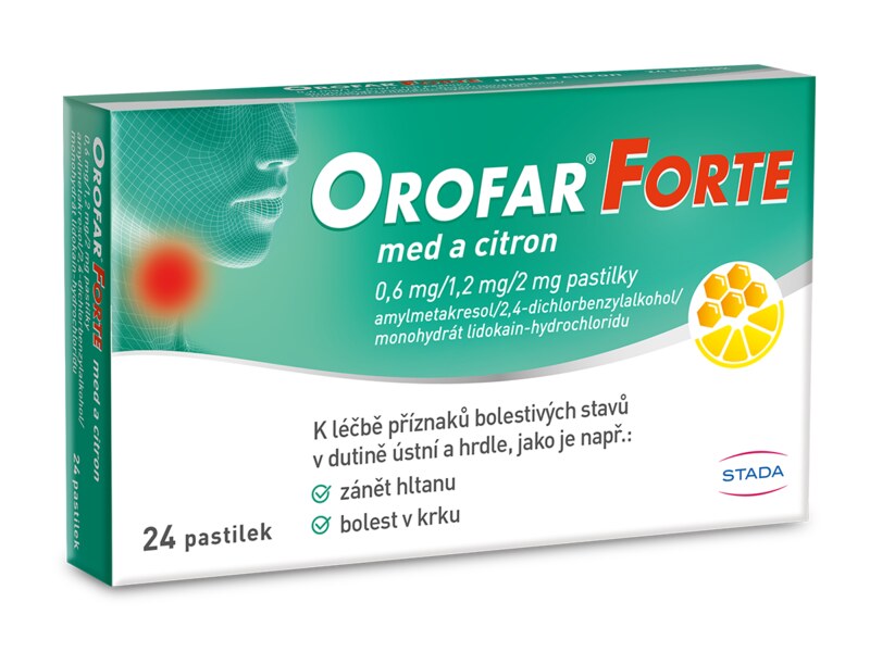 Orofar Forte med a citron 24 pastilek 
