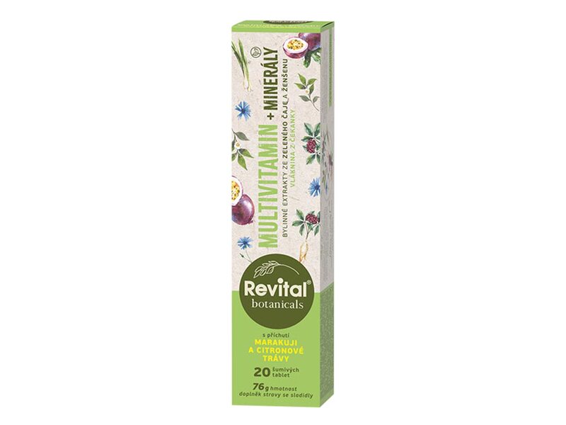 Revital Botanicals Multivitamin+minerály 20 šumivých tablet