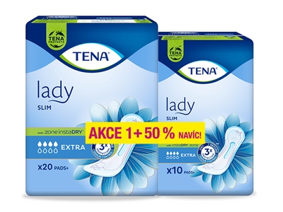 Tena Lady Slim Inkontinenční vložky Extra +50% navíc 30 ks