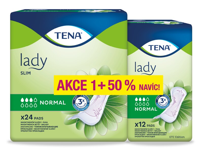 Tena Lady Slim Inkontinenční vložky Normal +50% navíc 36 ks