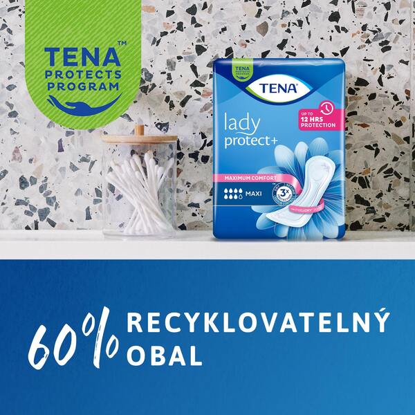 Tena Lady Protect+ Maxi Inkontinenční vložky 12 ks
