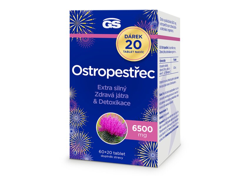 GS Ostropestřec 6500 mg 60+20 tablet Dárkové balení