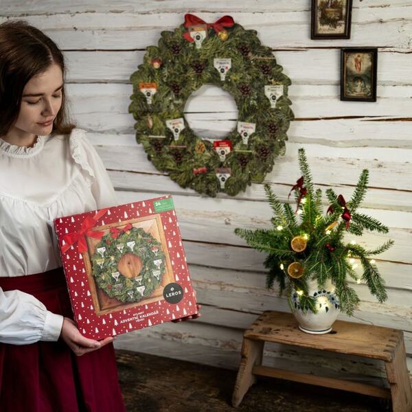 Leros Bylinný adventní kalendář věnec 24 sáčků 