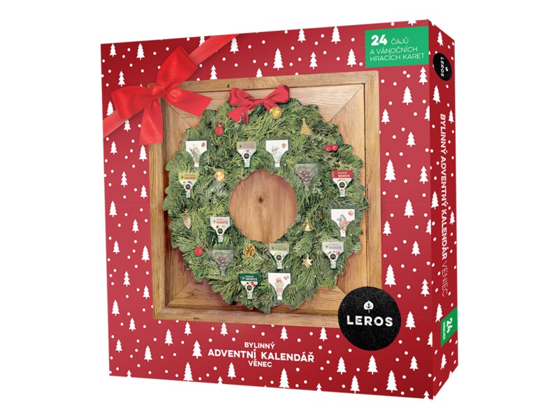 Leros Bylinný adventní kalendář věnec 24 sáčků 