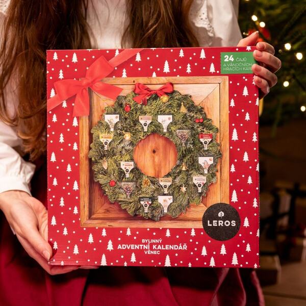 Leros Bylinný adventní kalendář věnec 24 sáčků 