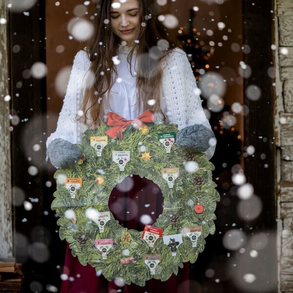 Leros Bylinný adventní kalendář věnec 24 sáčků 