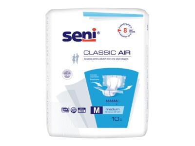 Seni Classic Air Absorpční plenkové kalhotky s lepítky vel.M 10 ks
