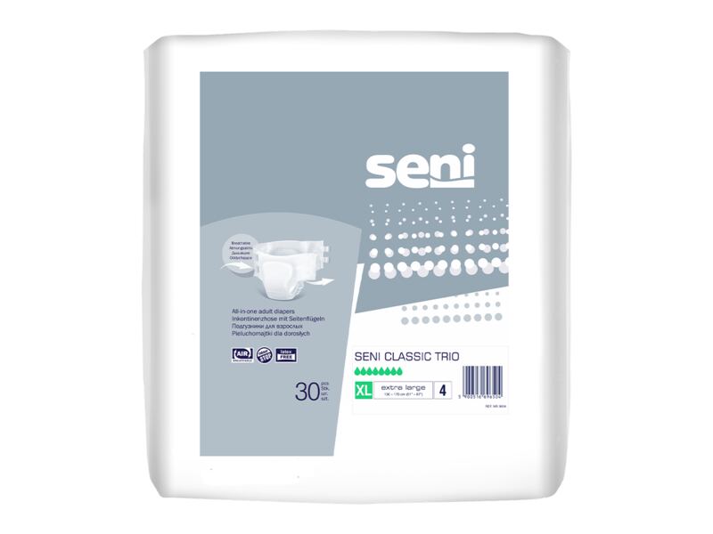 Seni Classic Trio Absorpční plenkové kalhotky s lepítky vel.XL 30 ks