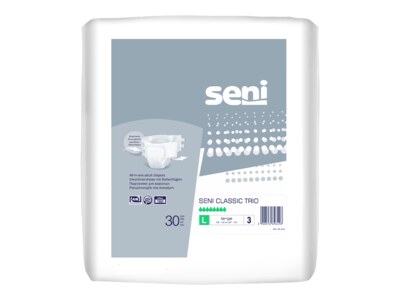 Seni Classic Trio Absorpční plenkové kalhotky s lepítky vel.L 30 ks