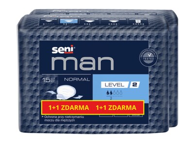 Seni Man Normal Inkontinenční vložky level 2 2x15 ks
