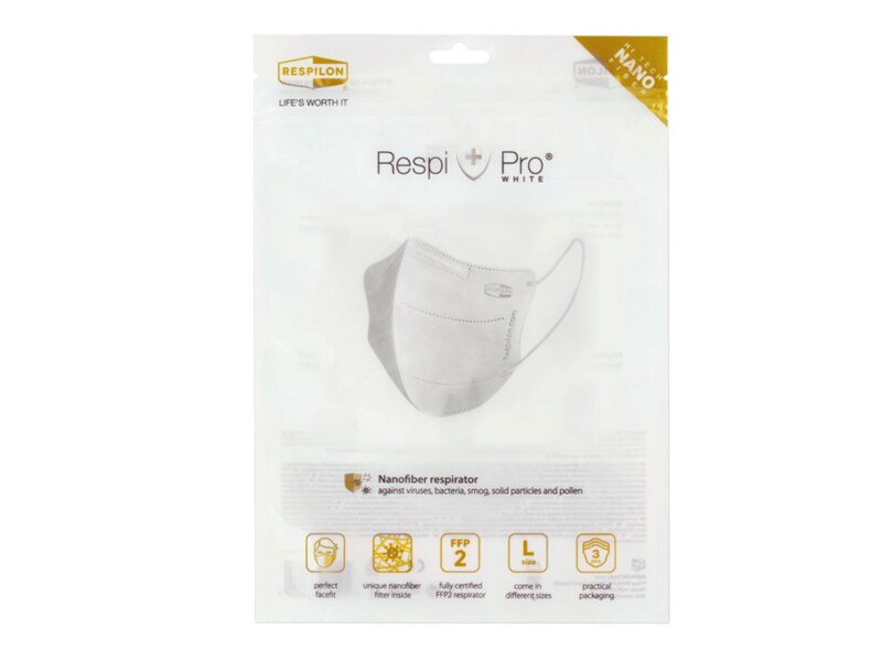 Nano FFP2 respirátor RespiPro White 3ks