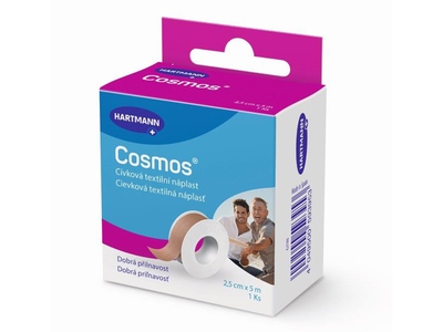 Cosmos Cívková textilní náplast 2,5 cm x 5 m 1 ks