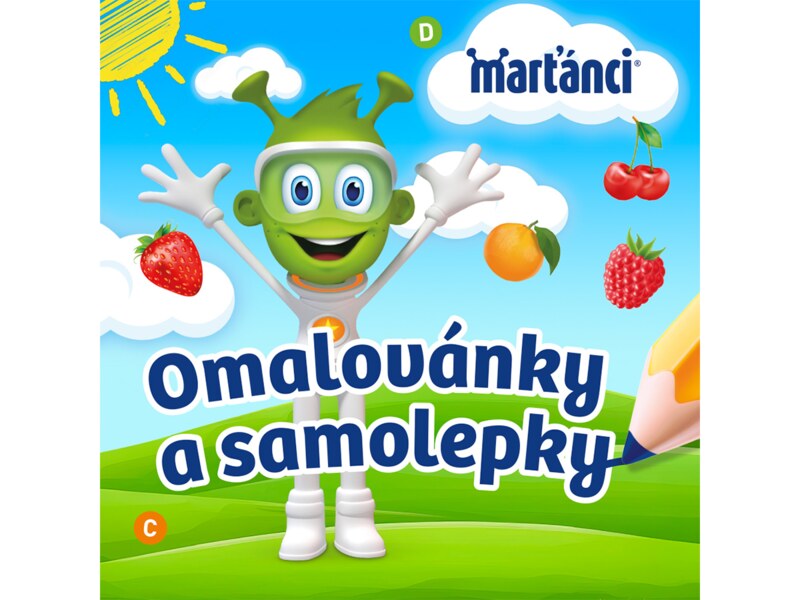 Marťánci Gummy 50+50 ks + dárek omalovánky/samolepky