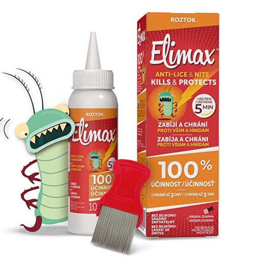 Elimax Roztok proti vším a hnidám 100 ml+ hřeben