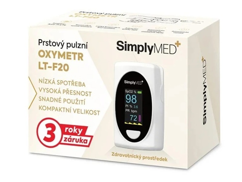 SimplyMed Pulzní oxymetr LT-F20 1 kus