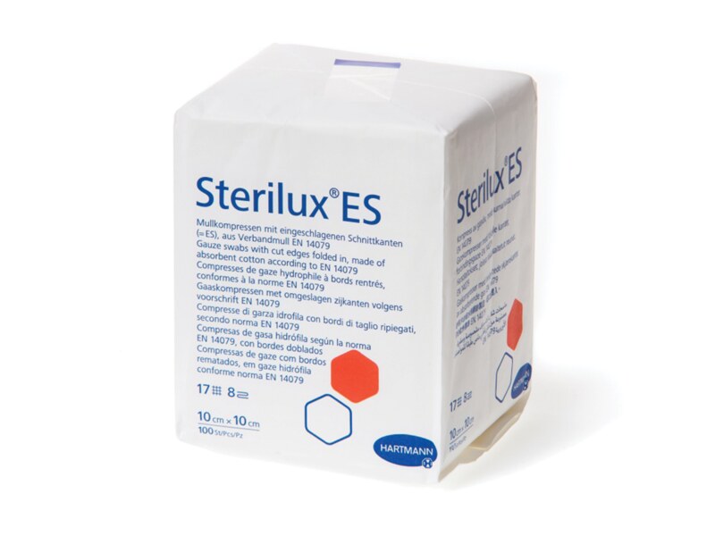 Sterilux Gáza kompresní nesterilní 17 vláken 8 vrstev 10x10 cm 100 ks Sterilux Gáza kompresní nesterilní 17 vláken 8 vrstev 10x10 cm 100 ks