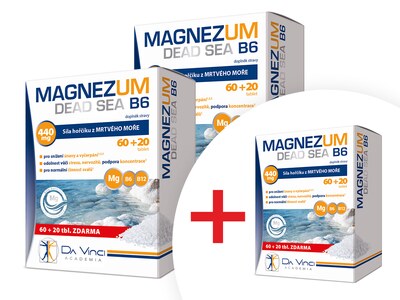 Magnezum Dead Sea DaVinci Academia 80 tablet 2+1 ZDARMA Magnezum Dead Sea DaVinci Academia 80 tablet 2+1 ZDARMA