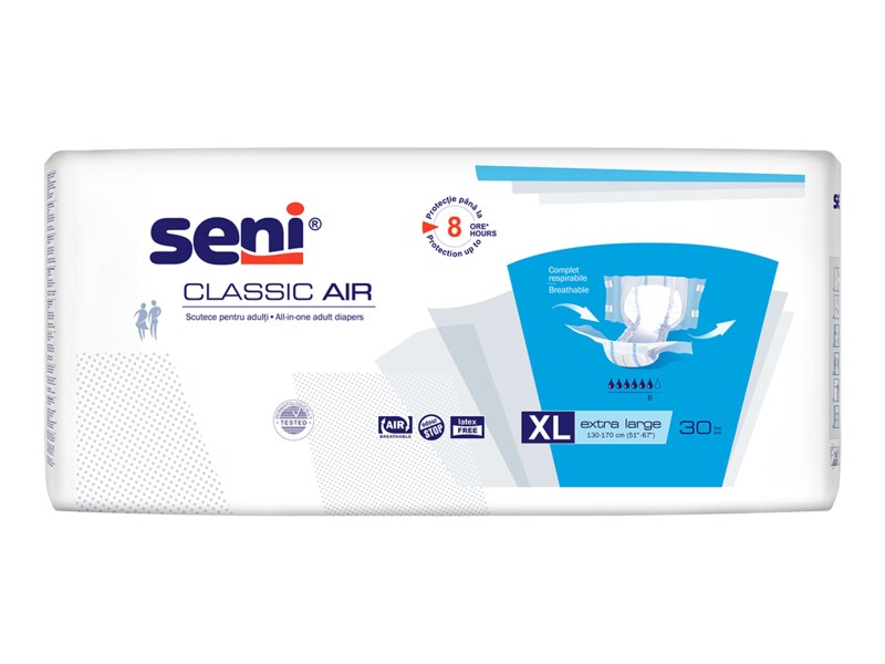 Seni Classic Air Absorpční plenkové kalhotky s lepítky vel.XL 30 ks