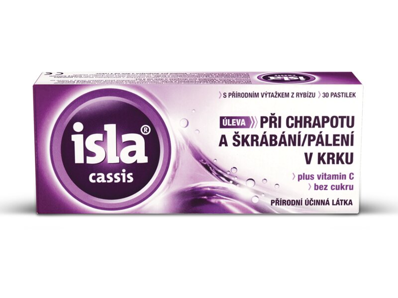 Isla Cassis bylinné pastilky 30 pastilek