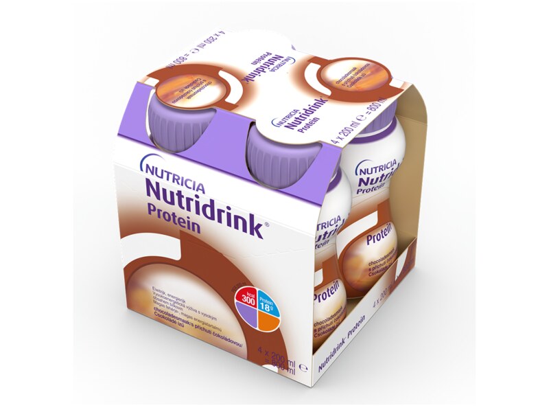 Nutridrink Protein nápoj s čokoládovou příchutí 4x200 ml