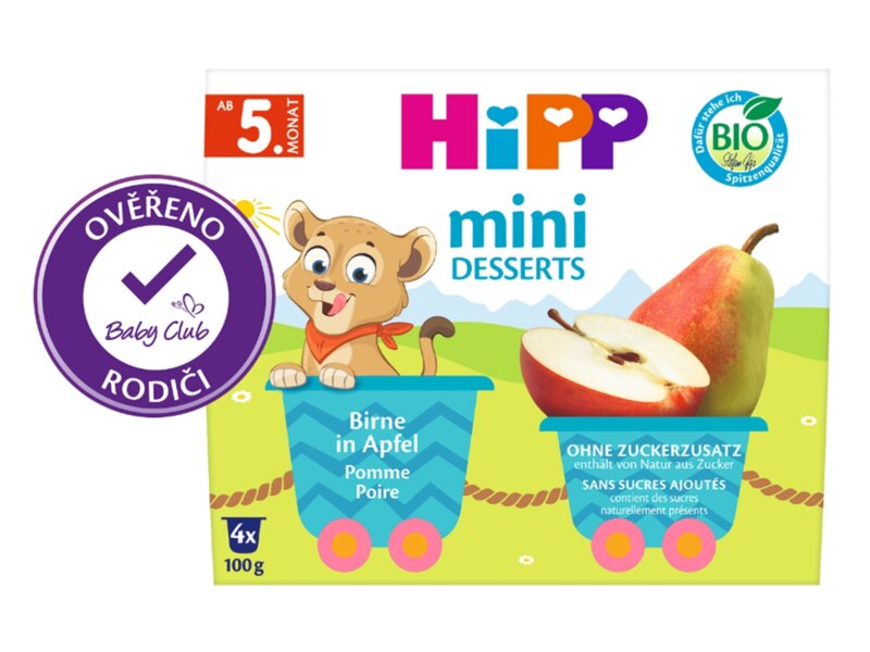 Hipp Mini Dezert Jablka-hrušky BIO 5m+ 4x100 g