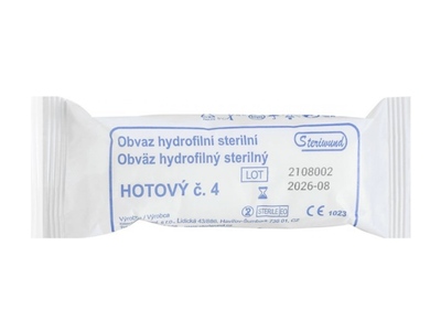Obvaz hotový sterilní č.4 Steriwund 1 ks