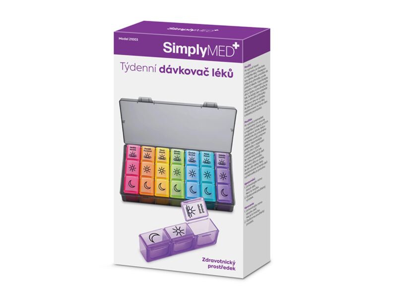 SimplyMed Dávkovač léků týdenní 21003 Collection 1 ks