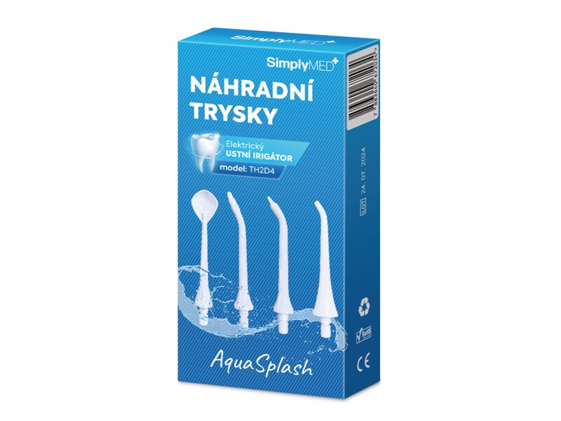 SimplyMed Náhradní trysky pro zubní sprchu TH2D4 set SimplyMed Náhradní trysky pro zubní sprchu TH2D4 set