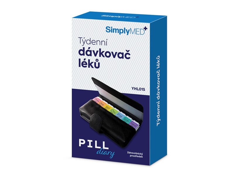 SimplyMed Dávkovač léků týdenní Pill Diary YHL015 1 ks