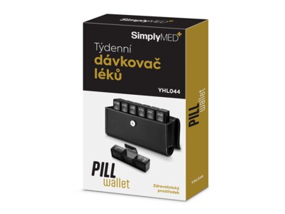 SimplyMed Dávkovač léků týdenní Pill Wallet YHL044 1 ks