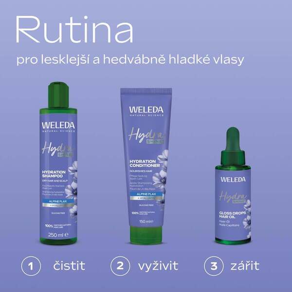 Weleda HydraShine Hydratační šampon 250 ml Weleda HydraShine Hydratační šampon 250 ml
