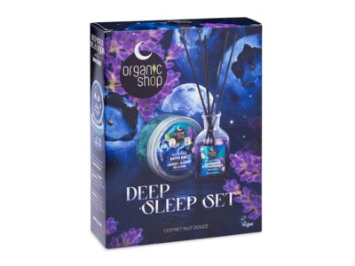 Organic Shop Sleeping Set pro hluboký spánek Night symphony 300 g + 125 ml Organic Shop Sleeping Set pro hluboký spánek Night symphony 300 g + 125 ml