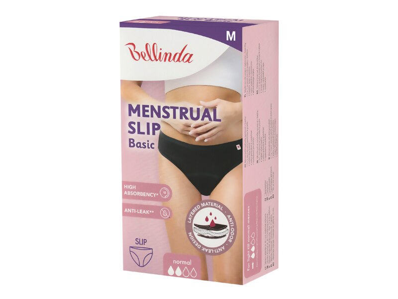 Bellinda Menstruační kalhotky Basic velikost M černé 1 kus Bellinda Menstruační kalhotky Basic velikost M černé 1 kus
