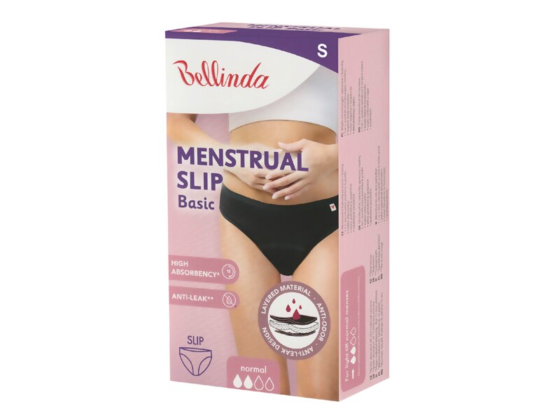 Bellinda Menstruační kalhotky Basic velikost S černé 1 kus