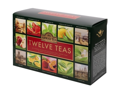 Ahmad Tea Twelve Teas kolekce čajů nálevové sáčky 60 ks