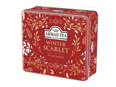 Ahmad Tea Winter Scarlet kolekce čajů nálevové sáčky  32 ks