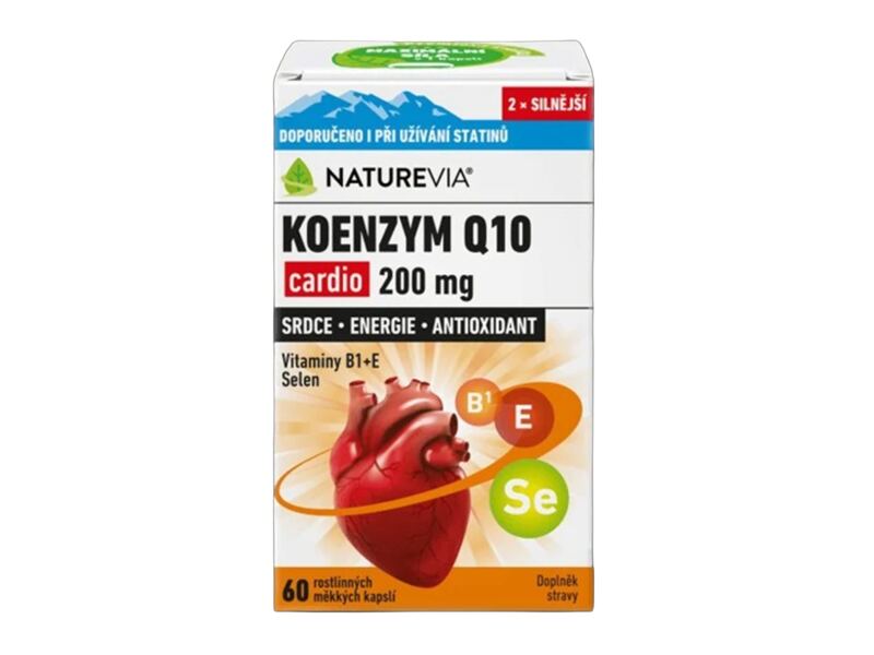 NatureVia Koenzym Q10 cardio 200 mg 60 kapslí