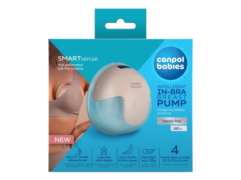Canpol babies Elektrická odsávačka mléka do podprsenky SmartSense 1 ks