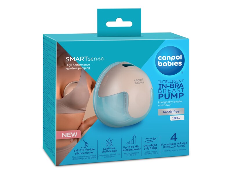 Canpol babies Elektrická odsávačka mléka do podprsenky SmartSense 1 ks