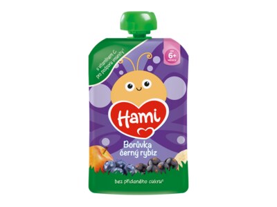 Hami kapsička Borůvka černý rybíz 6m+ 100 g Hami kapsička Borůvka černý rybíz 6m+ 100 g