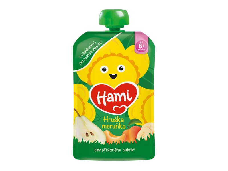 Hami kapsička Hruška meruňka 6m+ 100 g