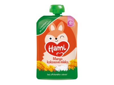 Hami kapsička Mango kokosové mléko 6m+ 100 g Hami kapsička Mango kokosové mléko 6m+ 100 g