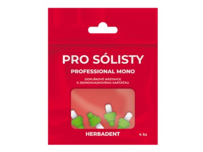 Herbadent Professional Mono náhradní nástavce 4 ks Herbadent Professional Mono náhradní nástavce 4 ks