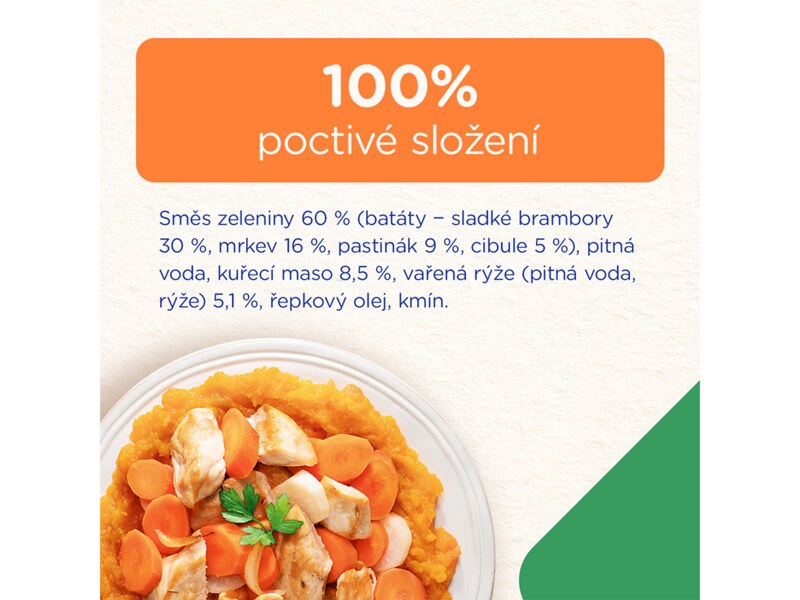 Sunar příkrm batáty s kuřecím masem 6m+, 120 g