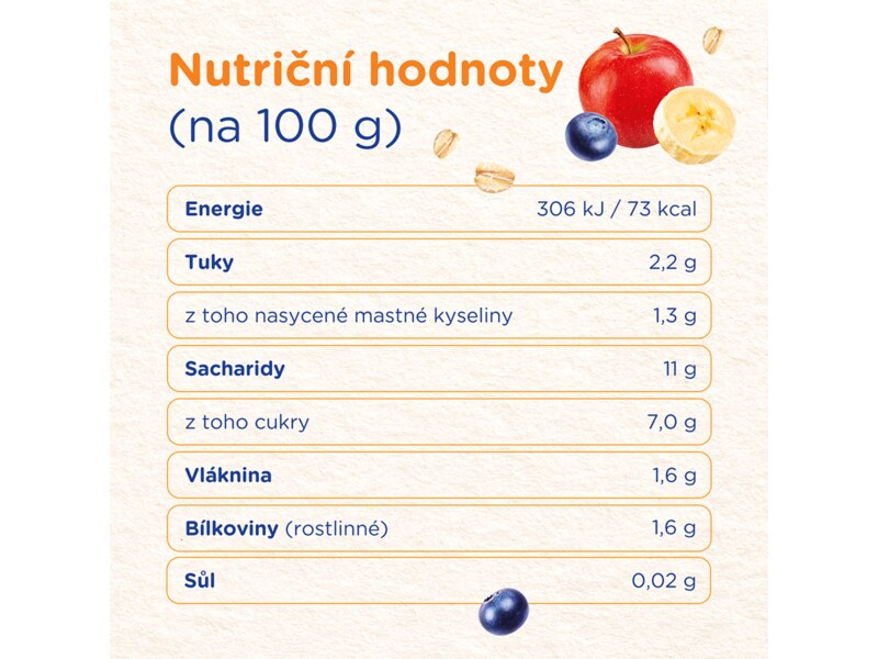 Sunar Smootík dětská kapsička borůvka, jogurt, ovesné vločky 12m+, 120 g Sunar Smootík dětská kapsička borůvka, jogurt, ovesné vločky 12m+, 120 g