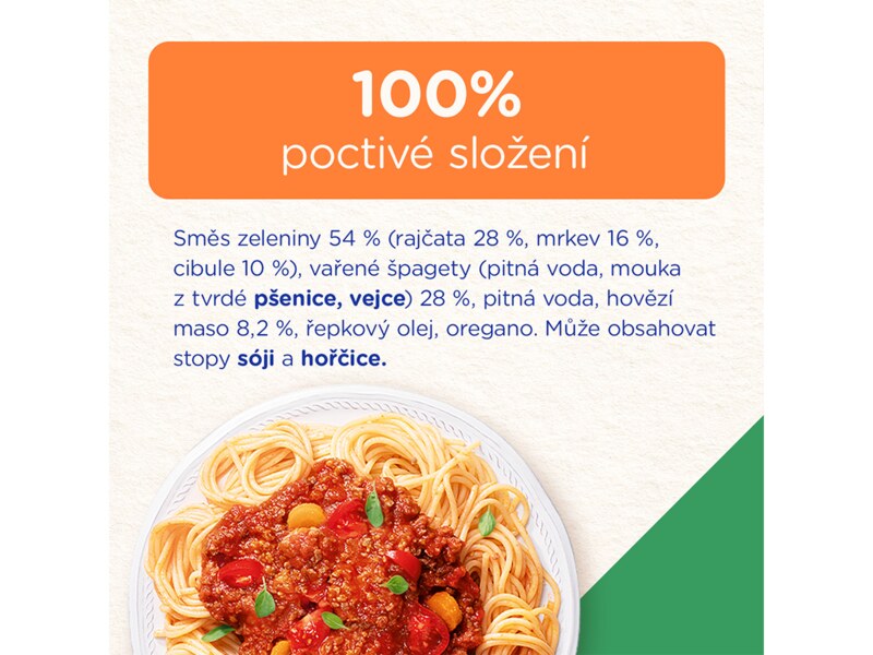 Sunar příkrm špagety s boloňskou omáčkou 6m+, 120g