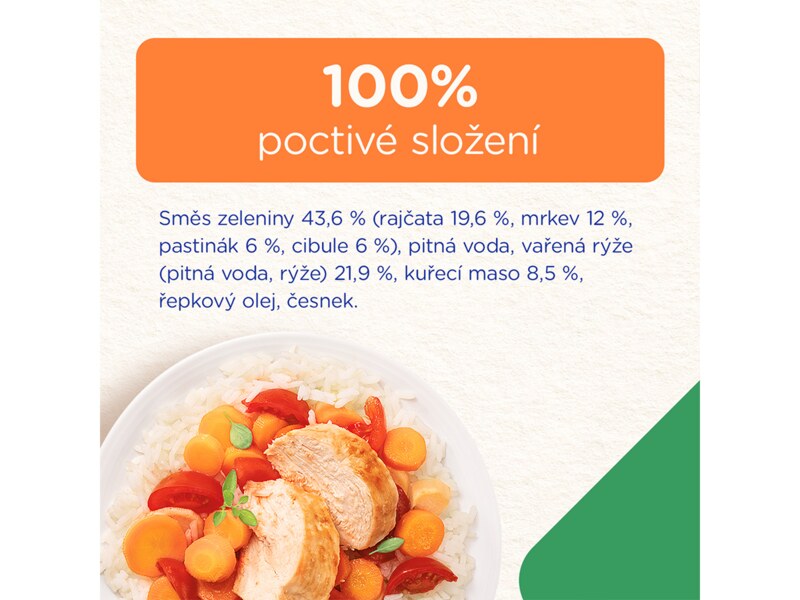 Sunar příkrm zelenina s kuřetem a rýži  6m+, 120g