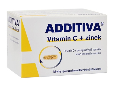 Additiva Vitamin C + zinek 80 tobolek 