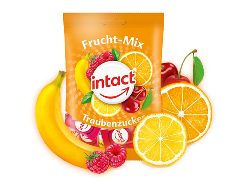 Intact Hroznový cukr Frucht-Mix 75 g