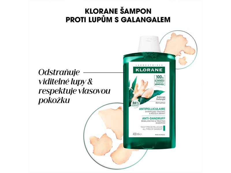 Klorane Šampon proti lupům s galangalem 400 ml